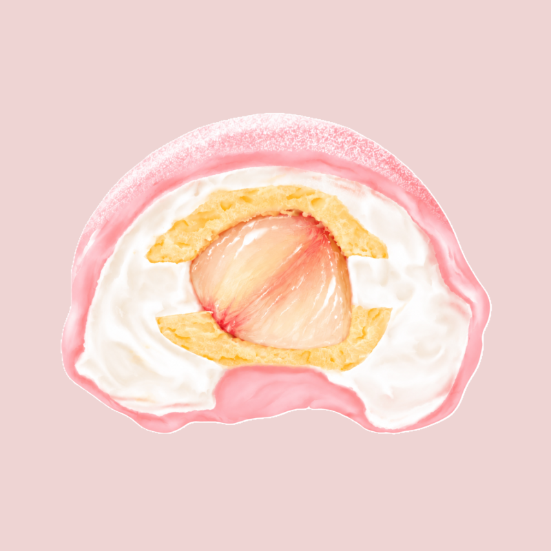 Visuel du gâteau Saki Mochi Pêcher
